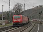 eisenbahn/58913/185-080-und-eine-weitere-185 185 080 und eine weitere 185 am 13.03.10 in Linz (Rhein)